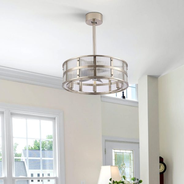 20" Jdavie 5 - Blade Caged Ceiling Fan With Remote Control And Light Kit Included