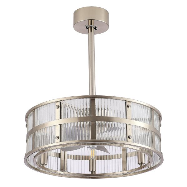 20" Jdavie 5 - Blade Caged Ceiling Fan With Remote Control And Light Kit Included