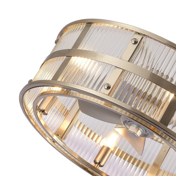 20" Jdavie 5 - Blade Caged Ceiling Fan With Remote Control And Light Kit Included