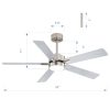 52-In Integrated LED Indoor Ceiling Fans With Light And Remote Control Included