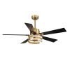 Ternence 52 In. Integrated LED Indoor Gold Ceiling Fan With Remote Control And Light Kit Included