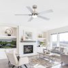 52-In Integrated LED Indoor Ceiling Fans With Light And Remote Control Included
