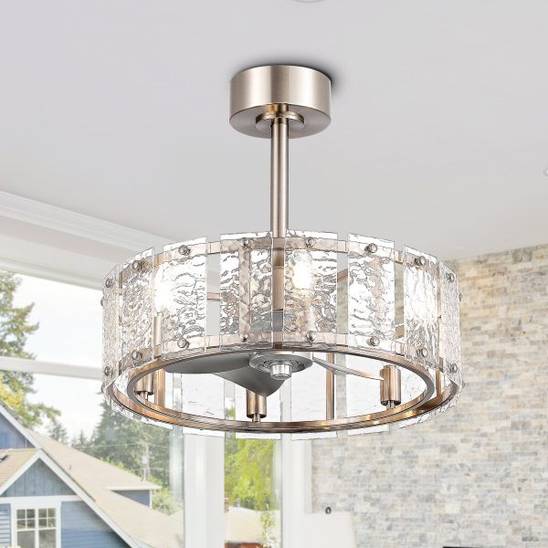 20" Jdavie 5 - Blade Caged Ceiling Fan With Remote Control And Light Kit Included