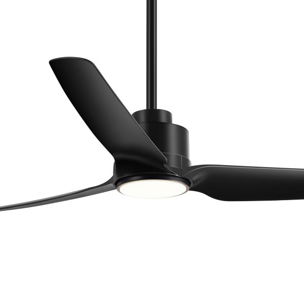 52'' Ceiling Fans With Lights Remote, Black Farmhouse Ceiling Fan With Light, 3 Blades,6 Speeds Reversible DC Motor Noiseless, Modern Ceiling Fan For Patios, Living Room, Porch
