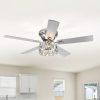 52-In 5-Blade Flush Crystal Ceiling Fan With Light Kit And Remote Control Included