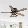 24001-ORB_1.jpg 52-Inch 5-Blade Flush Crystal Ceiling Fan With Light Kit And Remote Control Included