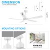 24028-AW-23.jpg 52-Inch 5-Blade LED Ceiling Fan With Light And Remote,5" And 10" Downrods Included