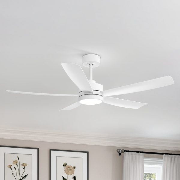 24028-AW-J2.jpg 52-Inch 5-Blade LED Ceiling Fan With Light And Remote,5" And 10" Downrods Included