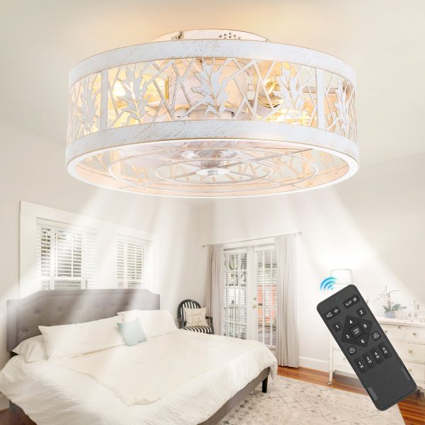 16.5-Inch Low Profile Ceiling Fan With Light And Remote (7-Blade)