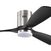 Striver 52 In. LED Indoor Satin Nickel Ceiling Fans With Light And Remote Control
