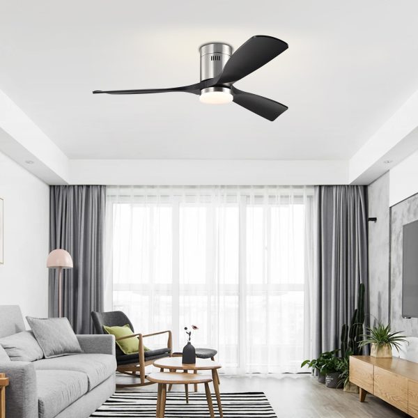 Striver 52 In. LED Indoor Satin Nickel Ceiling Fans With Light And Remote Control