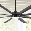 72-Inch Modern Ceiling Fan With Remote, Reversible Powerful DC Motor, 8 Aluminum Blades, 6-Speed, Dual Downrods7&24, LED Light Kit With 3 Color Temps(3000K/4500K/6000K), Black/Gold Black/White/Gold White Finish For Large Room