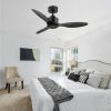 42in Black/White Ceiling Fan Remote Without Light(3-Blade)
