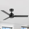 30027-BK-NL-1_12.jpg 48-inch Indoor Black Ceiling Fan with Remote without Light(3-Blade)