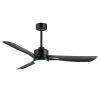 30030-AB-12.jpg 56-Inch Industrial Black Ceiling Fans With Led Lights Remote Control, 3-Blade, Reversible DC Motor, Timer, Modern Ceiling Fan Lights For Bedroom Living Room Office