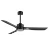 30030-AB-9.jpg 56-Inch Industrial Black Ceiling Fans With Led Lights Remote Control, 3-Blade, Reversible DC Motor, Timer, Modern Ceiling Fan Lights For Bedroom Living Room Office