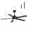 32006-ABC2.jpg 52-Inch 5-Blade LED Ceiling Fan With Light Remote,5" And 10" Downrod Included