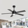 32006-ABJ1.jpg 52-Inch 5-Blade LED Ceiling Fan With Light Remote,5" And 10" Downrod Included