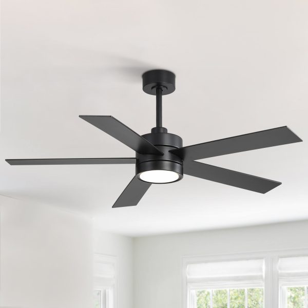 32006-ABJ2.jpg 52-Inch 5-Blade LED Ceiling Fan With Light Remote,5" And 10" Downrod Included