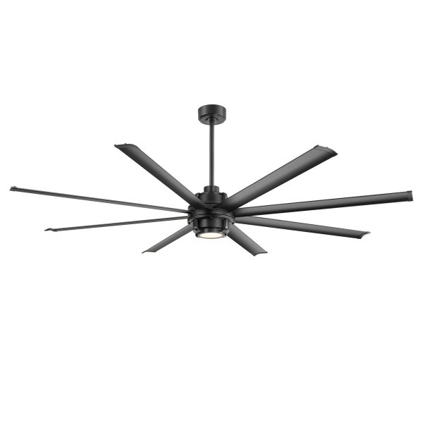 32023-AB-10.jpg Large 72 Inch 8-Blade Integrated LED Ceiling Fan With Light Remote,7in And 12in Downrod Included