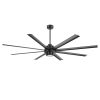 32023-AB-9.jpg Large 72 Inch 8-Blade Integrated LED Ceiling Fan With Light Remote,7in And 12in Downrod Included