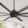 32023-AB-J3.jpg Large 72 Inch 8-Blade Integrated LED Ceiling Fan With Light Remote,7in And 12in Downrod Included