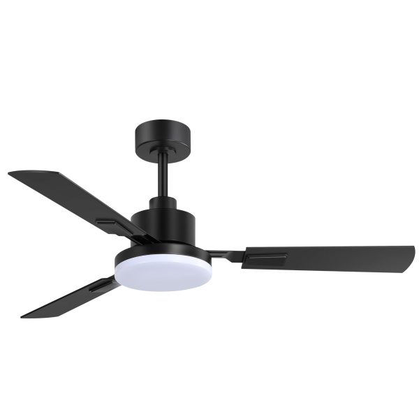 52 Inch LED Ceiling Fan With Light And Remote,3 Reversible Blades With 5in And 10in Downrod Included