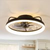 19-Inch 7-Blade LED Cage Fan with Light  and Remote  for Low Ceiling