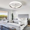 13-Inch Socket White LED Ceiling Fans With Lights And Remote