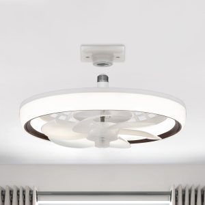13-Inch Socket White LED Ceiling Fans With Lights And Remote