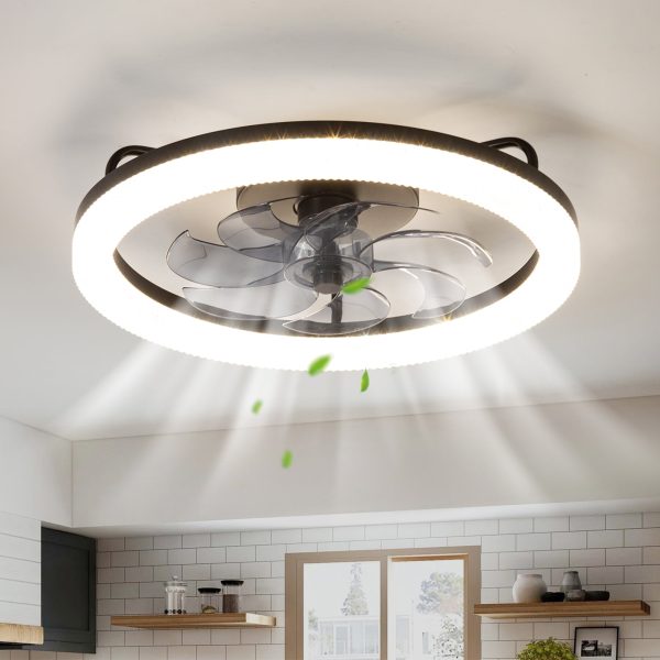 20-in Low Profile LED  Ceiling Fan with Remote Control(7-blade)