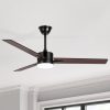 33071-BW-J2.jpg 52 Inch LED Ceiling Fan with Light and Remote3-Blade