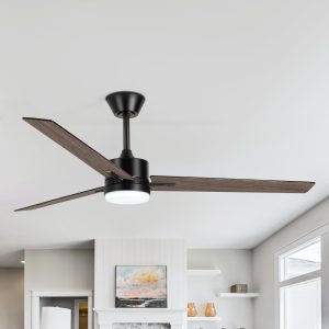 60 Inch LED Ceiling Fan With Light And Remote-3-Blade