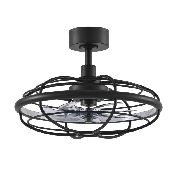 21 Inch 7-Blade  Dimmable LED Ceiling Fan with Light and Remote,5in and 10in Downrod Included