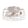 12.5-In Industrial Flush Mount Small Caged Ceiling Fan With Remote Light(7-Blade)