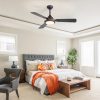 35062-BK-Y1.jpg 48-in Reversible 3-Blade Ceiling Fan with Intergrated LED Light and Remote4in and 8in Downrod Included