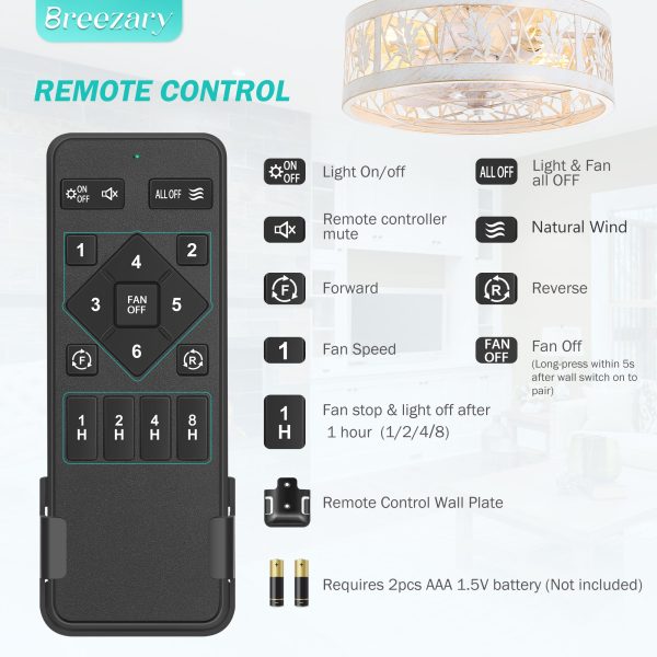 16.5-Inch Low Profile Ceiling Fan With Light And Remote (7-Blade)