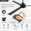 72-inch Black Ceiling Fans with Lights Remote Control,  Industrial Large Ceiling Fan, 3 Reversible Blades, 6-Speed, Quiet DC Motor, LED Ceiling Light Chandelier for Indoor/Outdoor Patio Living Room